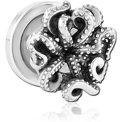 STAINLESS STEEL THREADED TUNNEL WITH SURGICAL STEEL TOP