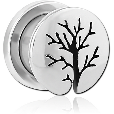 STAINLESS STEEL THREADED TUNNEL WITH SURGICAL STEEL TOP