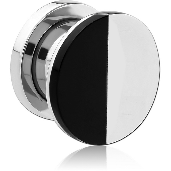 STAINLESS STEEL THREADED TUNNEL WITH SURGICAL STEEL TOP