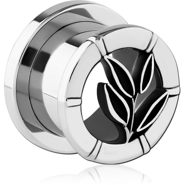 STAINLESS STEEL THREADED TUNNEL WITH SURGICAL STEEL TOP