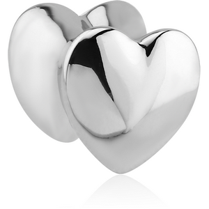 SURGICAL STEEL DOUBLE FLARED TUNNEL - HEART