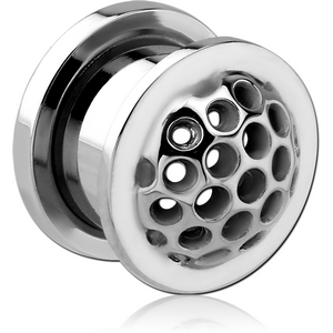 STAINLESS STEEL THREADED TUNNEL WITH SURGICAL STEEL TOP - DOME