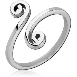 SURGICAL STEEL TOE RING - SWIRL