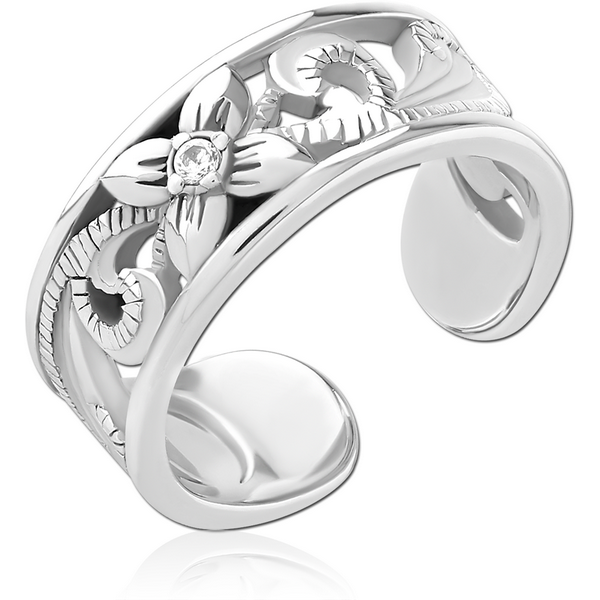SURGICAL STEEL JEWELLED TOE RING