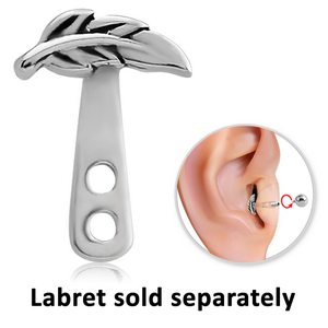 SURGICAL STEEL TRAGUS WRAP - LEAF