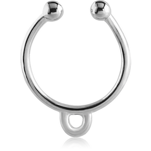 SURGICAL STEEL FAKE SEPTUM RING - HOOP