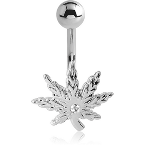 STERLING SILVER 925 JEWELLED NAVEL BANANA