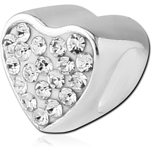 STERLING SILVER 925 CRYSTELINE BEAD - HEART