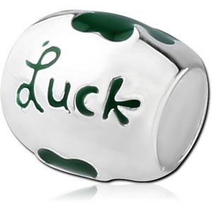STERLING SILVER 925 BEAD WITHE ENAMEL - LUCK