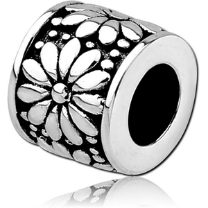 STERLING SILVER 925 PLATED BEAD - FLOWER
