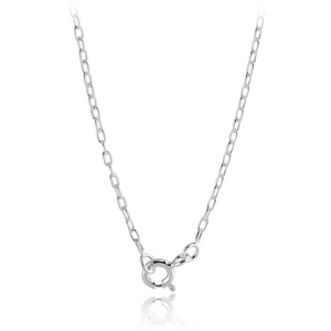 STERLING SILVER 925 ELLIPSE CABLE NECK CHAIN 45CMS WIDTH*1.5MM
