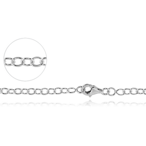 STERLING SILVER 925 CABLE NECK CHAIN 40CMS WIDTH*3.0MM
