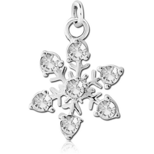 STERLING SILVER 925 JEWELLED CHARM - SNOWFLAKE