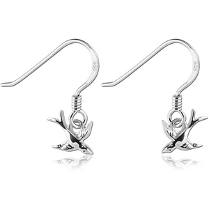 STERLING SILVER 925 EARRINGS PAIR - BIRDS