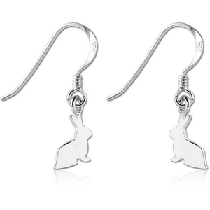 STERLING SILVER 925 EARRINGS PAIR - RABBIT