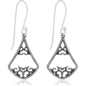 STERLING SILVER 925 EARRINGS PAIR - FILIGREE