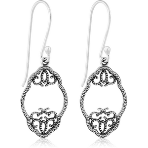 STERLING SILVER 925 EARRINGS PAIR - FILIGREE