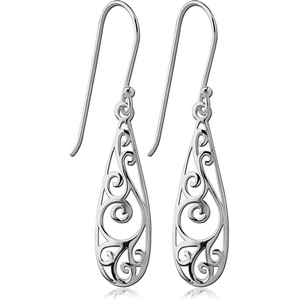 STERLING SILVER 925 EARRINGS PAIR - FILIGREE