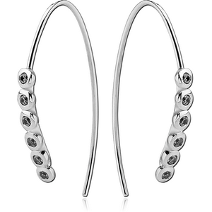 STERLING SILVER 925 JEWELLED EARRINGS PAIR