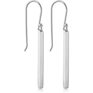STERLING SILVER 925 EARRINGS PAIR - BAR