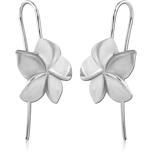 STERLING SILVER 925 EARRINGS PAIR - FLOWER