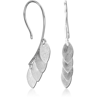 STERLING SILVER 925 MATT FINISH EARRINGS PAIR