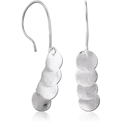 STERLING SILVER 925 MATT FINISH EARRINGS PAIR