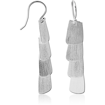 STERLING SILVER 925 MATT FINISH EARRINGS PAIR