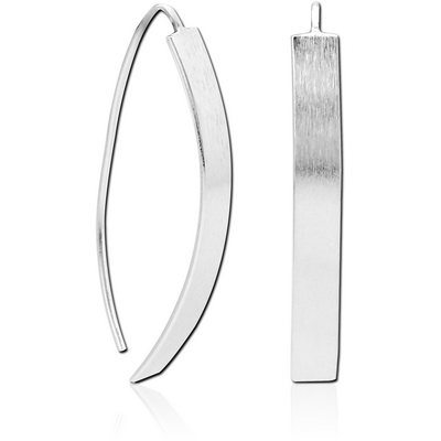 STERLING SILVER 925 EARRINGS MATT FINISH PAIR