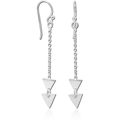 STERLING SILVER 925 CHAIN EARRINGS PAIR