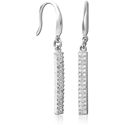 STERLING SILVER 925 JEWELLED EARRINGS PAIR
