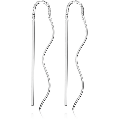 STERLING SILVER 925 CHAIN EARRINGS PAIR