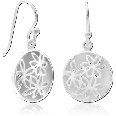STERLING SILVER 925 EARRINGS PAIR - FLOWER