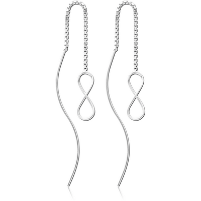 STERLING SILVER 925 CHAIN EARRINGS PAIR