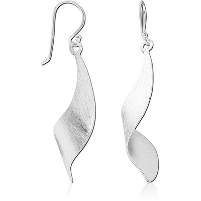 STERLING SILVER 925 MATT FINISH EARRINGS PAIR