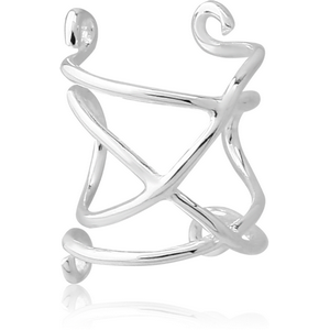 STERLING SILVER 925 EAR CUFF - LINES