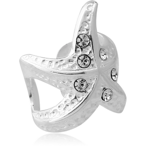 STERLING SILVER 925 JEWELLED EAR CUFF - STAR FISH