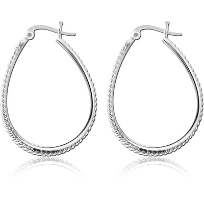 STERLING SILVER 925 HOOP EARRINGS