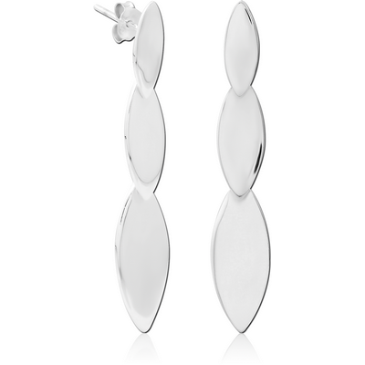STERLING SILVER 925 MATT FINISH EAR STUDS PAIR