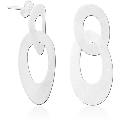 STERLING SILVER 925 MATT FINISH EAR STUDS PAIR