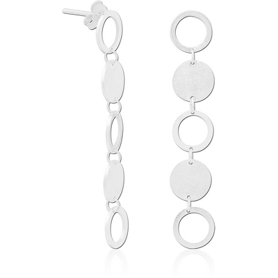 STERLING SILVER 925 MATT FINISH EAR STUDS PAIR