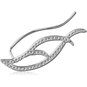 STERLING SILVER 925 JEWELLED EAR VINE - LEFT