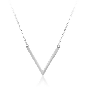 STERLING SILVER 925 NECKLACE WITH PENDANT - V