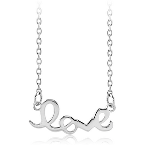 STERLING SILVER 925 NECKLACE WITH PENDANT - LOVE