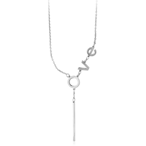STERLING SILVER 925 NECKLACE WITH PENDANT - LOVE IN LETTERS