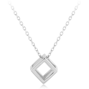 STERLING SILVER 925 NECKLACE WITH PENDANT - 3D BOX