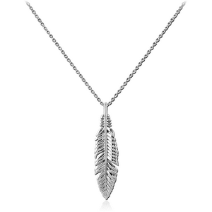 STERLING SILVER 925 NECKLACE WITH PENDANT - FEATHER