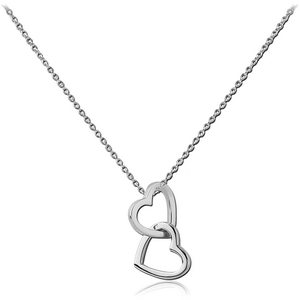 STERLING SILVER 925 NECKLACE WITH PENDANT - TWO HEART