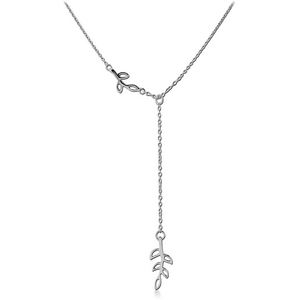 STERLING SILVER 925 NECKLACE WITH PENDANT - LEAF