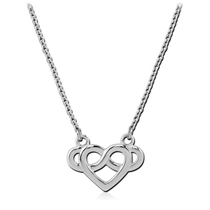 STERLING SILVER 925 NECKLACE WITH PENDANT - INFINITY HEART